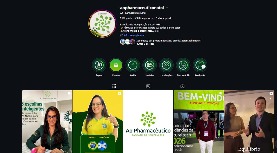 Perfil do Instagram @aopharmaceuticonatal